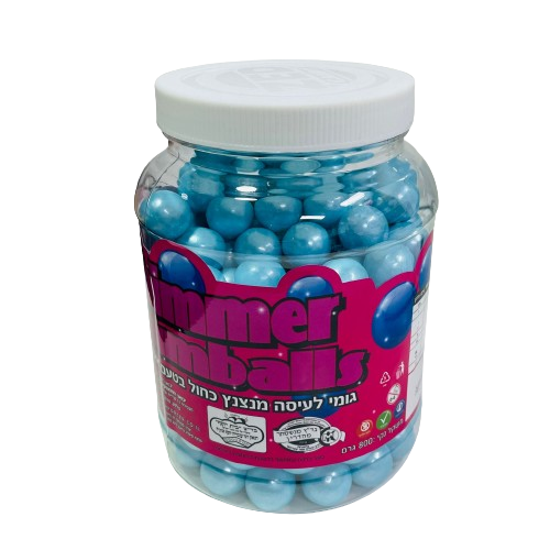 מסטיקים עגולים תכלת מבריק 800 גרם