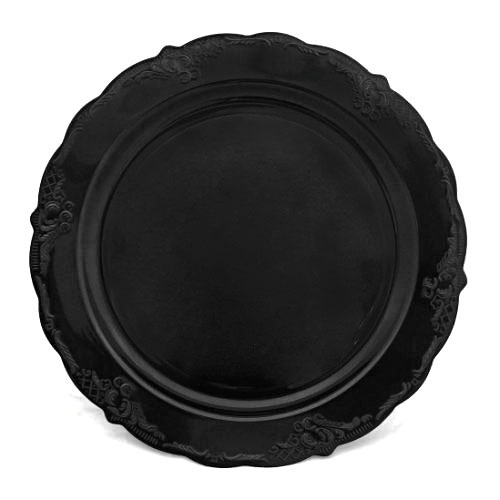 10 צלחות ענקיות קשיחות וינטאג׳ שחור