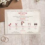 הזמנות לחתונה – ציר זמן רקע לבבות  0174-2