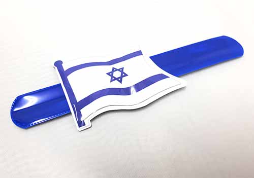 צמיד מתקפל דגל ישראל עם אורות ליום עצמאות