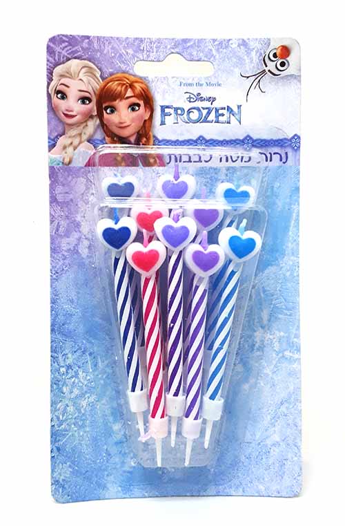 10 נרות לבבות פרוזן