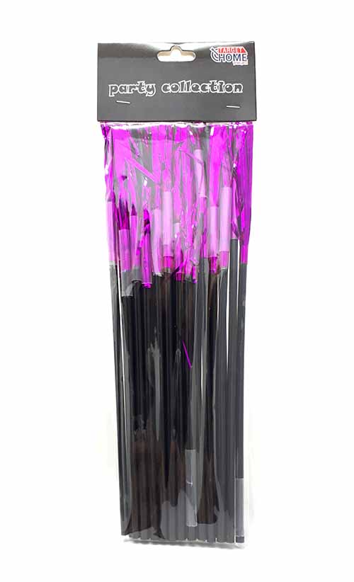 12 קשים שחורים פרנזים ורוד מטאלי