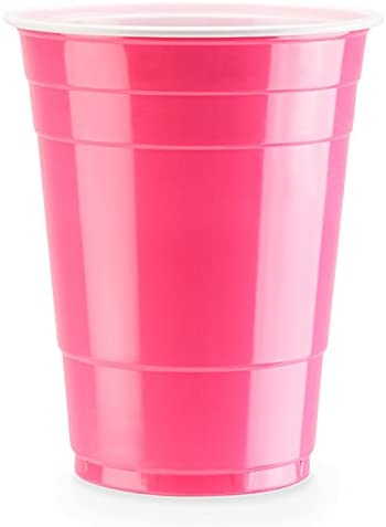 20 כוסות פלסטיק חצי ליטר-ורוד