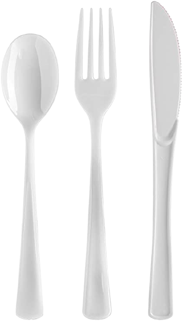 40 מזלגות לבנים