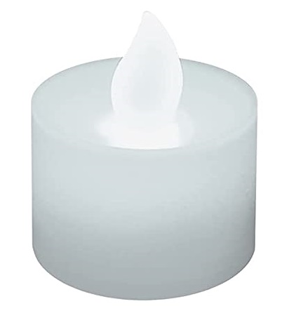 נרות אלקטרוניים בצבע לבן לחנוכה