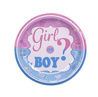 8 צלחות קטנות מסיבת גילוי מין העובר