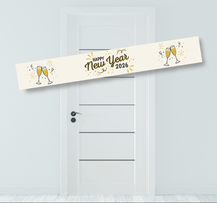 באנר מעוצב לסילבסטר 2026-כוסות שמפניה