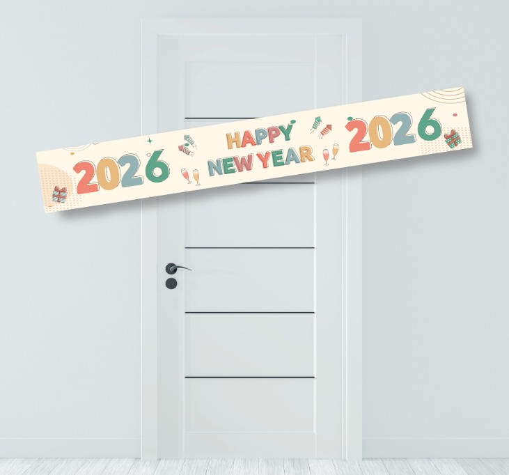 באנר מעוצב לסילבסטר 2026 צבעוני