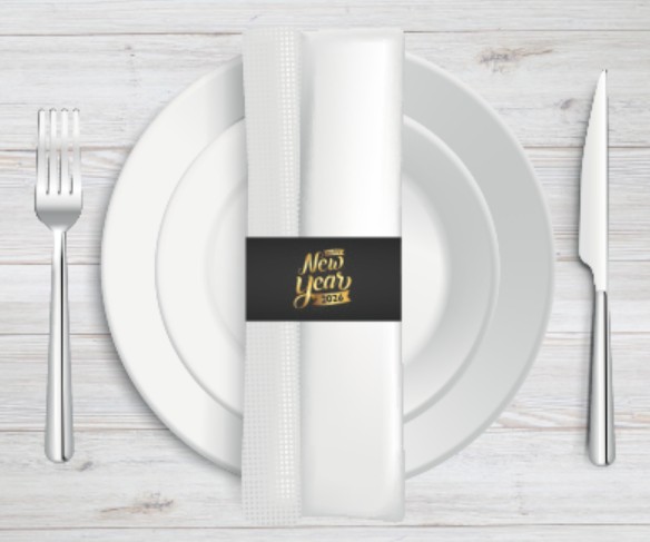 6 חבקי מפיות לסילבסטר 2026 שחור זהב