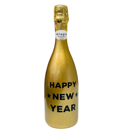 בקבוק שמפניה זהב HNY