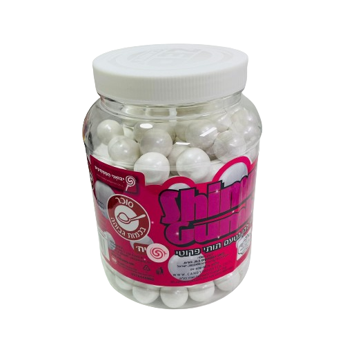 מסטיקים עגולים לבן מבריק 800 גרם