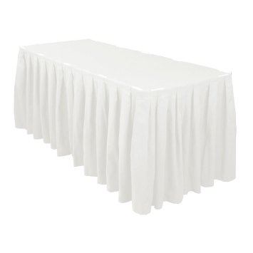 חצאית שולחן לבנה