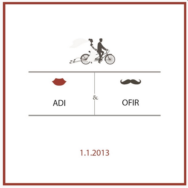 הזמנות לחתונה – שפם ושפתיים 0131