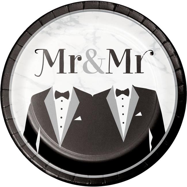 8 צלחות גדולות Mr & Mr