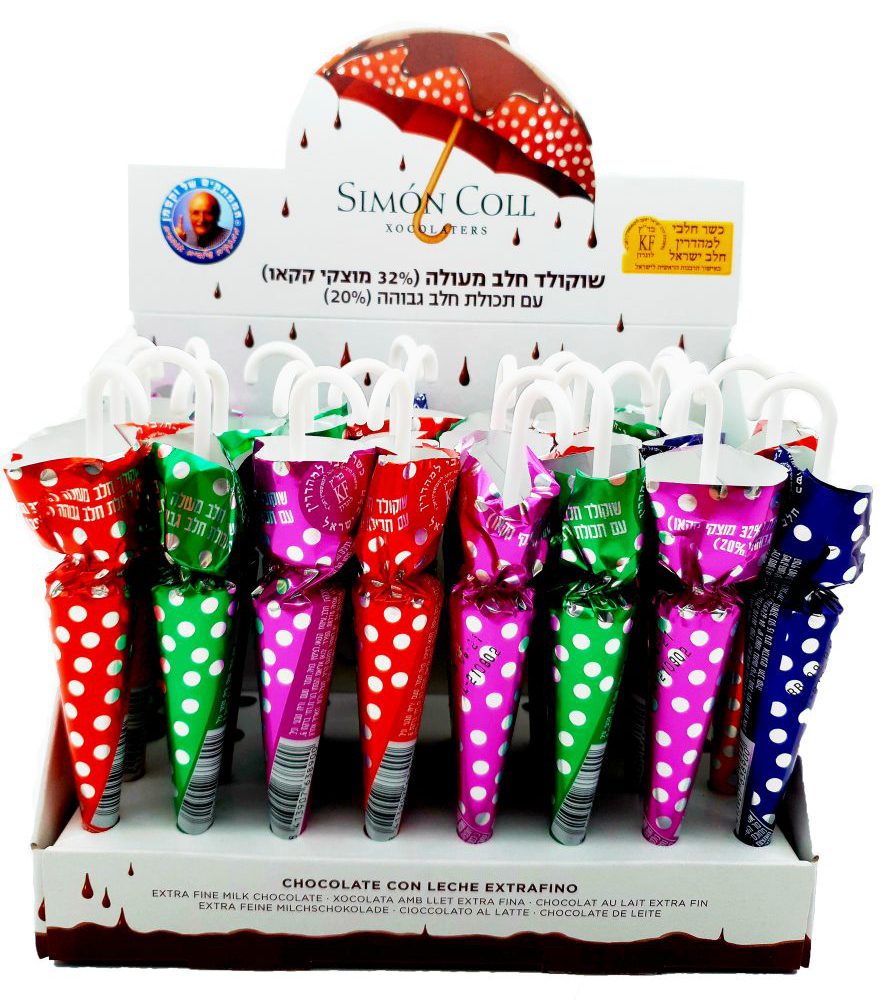 מטריות שוקולד נקודות