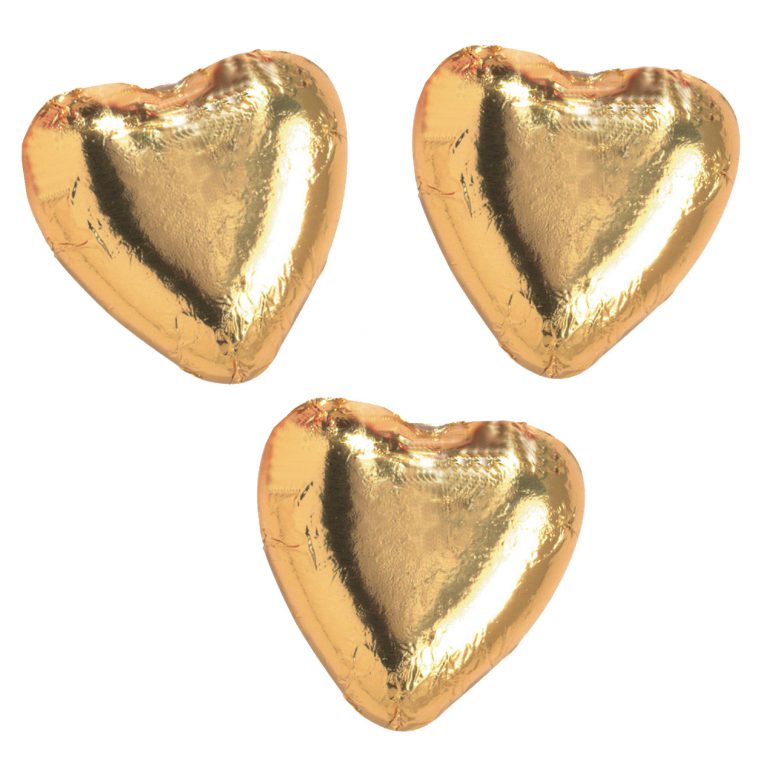 שוקולד לבבות זהב | פרווה | 0.5 קילו
