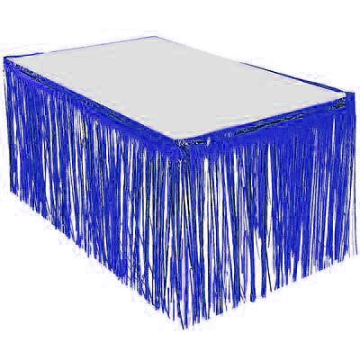חצאית שולחן פרנזים כחול נוצץ