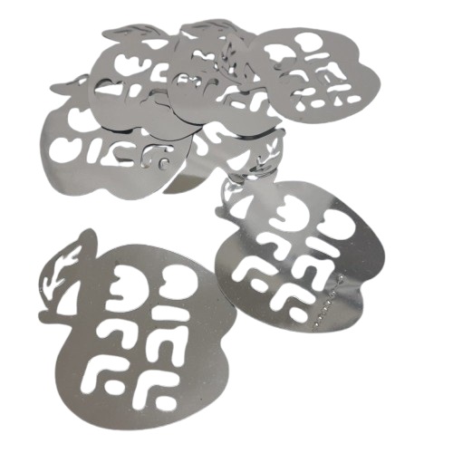 קונפטי תפוח שנה טובה בצבע כסף