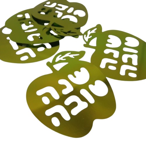 קונפטי תפוח שנה טובה בצבע זהב