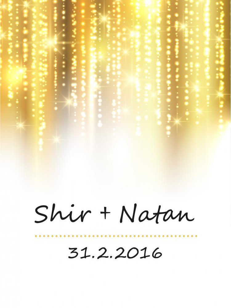 הזמנות לחתונה – כל הנוצץ הוא זהב 0245