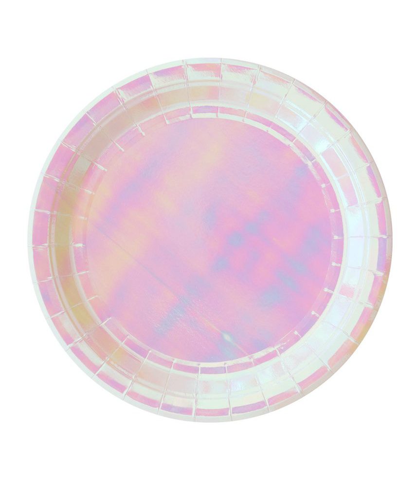 10 צלחות גדולות פנינה הולוגרפי