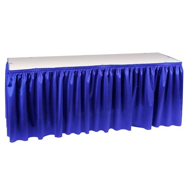 חצאית שולחן כחולה