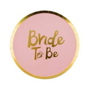 8 צלחות Bride To Be עם הטבעות