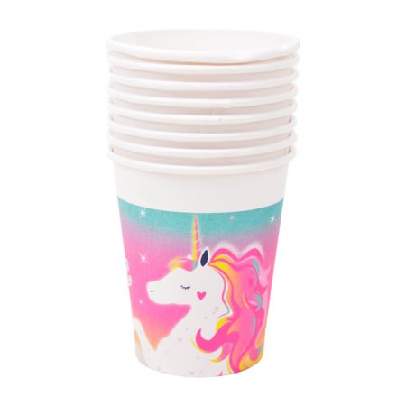 6 כוסות חד קרן פסטלי