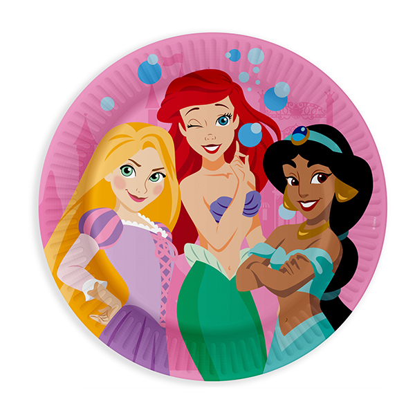 8 צלחות קטנות נסיכות דיסני