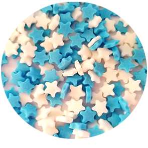 סוכריות קישוט כוכב לבן כחול