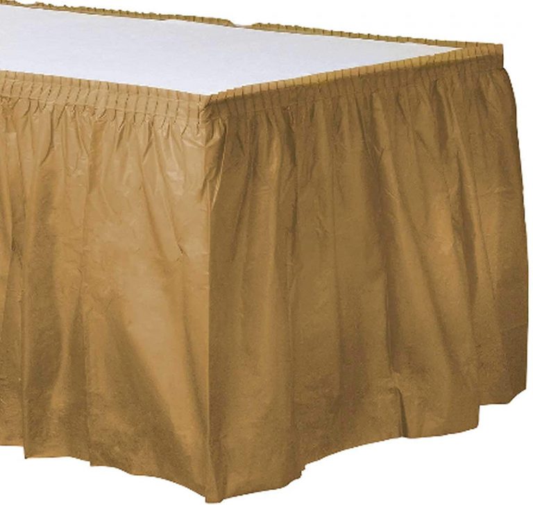 חצאית שולחן זהב