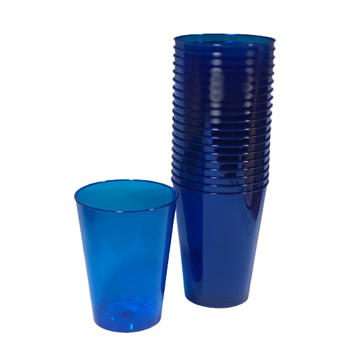 20 כוסות קריסטל-כחול