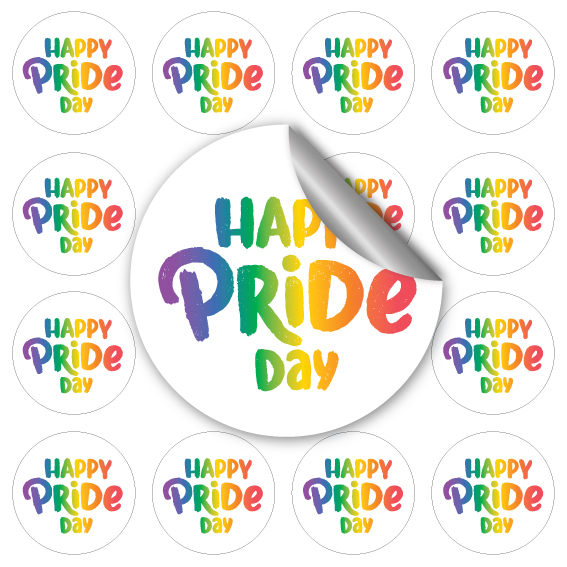 24 מדבקות גאווה קטנות-happy pride