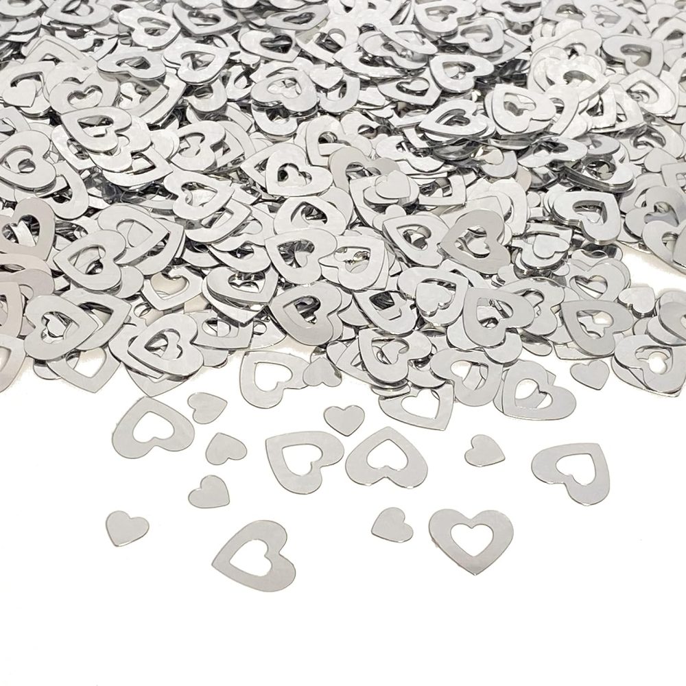 קונפטי לבבות לפיזור | כסף