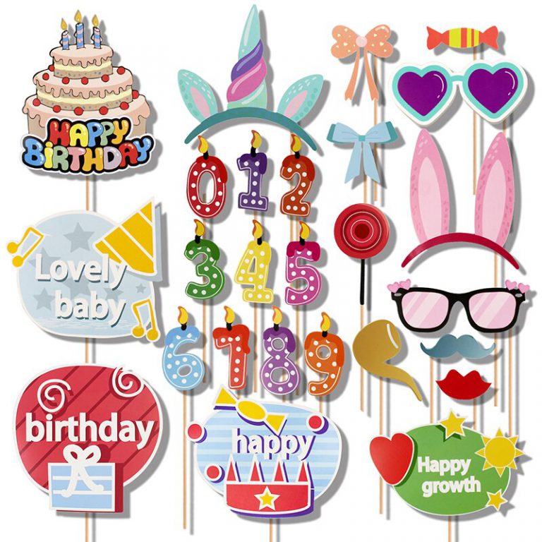 סט אביזרי צילום יום הולדת