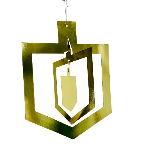 קישוט סביבון תלת מימד מוזהב