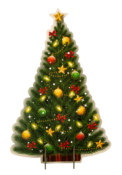 מרכז שולחן עץ כריסמס גדול-40 ס”מ