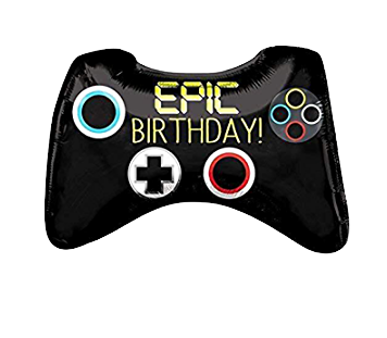 בלון מיילר יום הולדת שלט גיימינג שחור