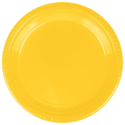 18 צלחות גדולות-צהוב