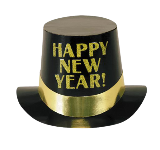 כובע צילינדר זהב HNY