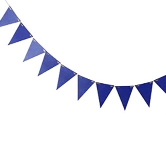 שרשרת דגלים כחול מטאלי-10 מטר