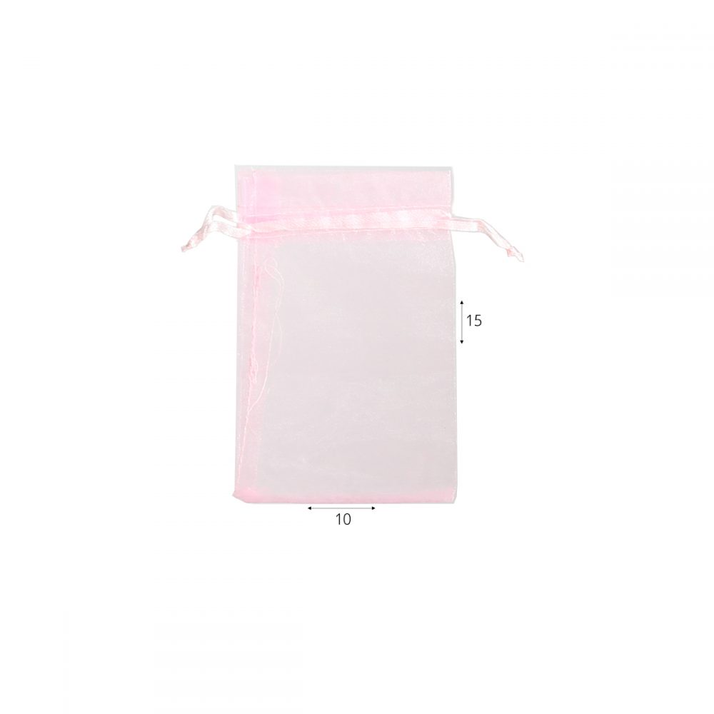 10 שקיות אורגנזה 10*15 ס”מ | ורוד