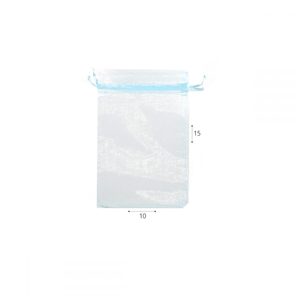 10 שקיות אורגנזה 10*15 ס”מ | תכלת