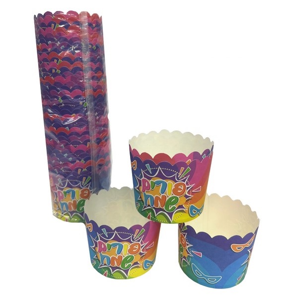 40 עטרות קאפקייקס-פורים שמח מולטיקולור