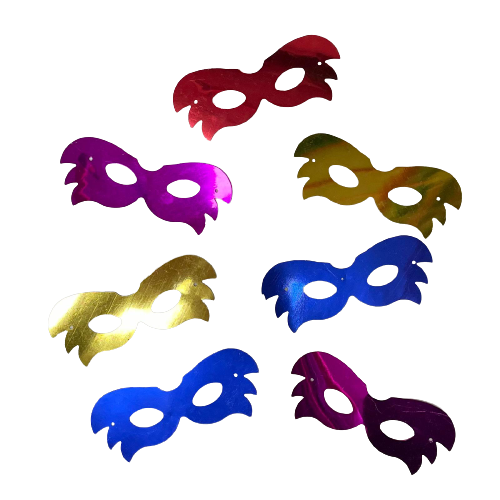 קונפטי מסכות גדולות מטאליות
