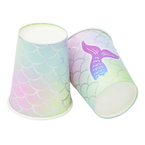 8 כוסות בת הים קשקשים מבריק