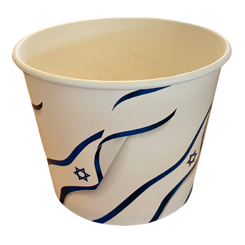 דלי פופקורן עם דגלי ישראל