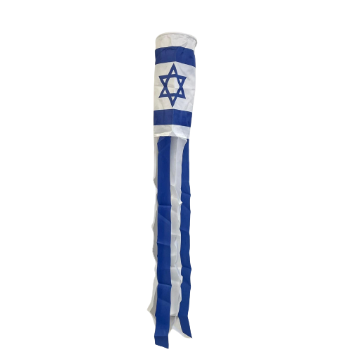אהיל דגל ישראל לתלייה עם שובל כחול לבן