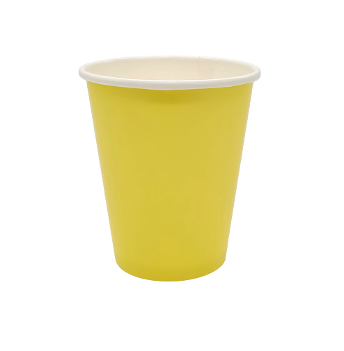 20 כוסות נייר בצבע צהוב