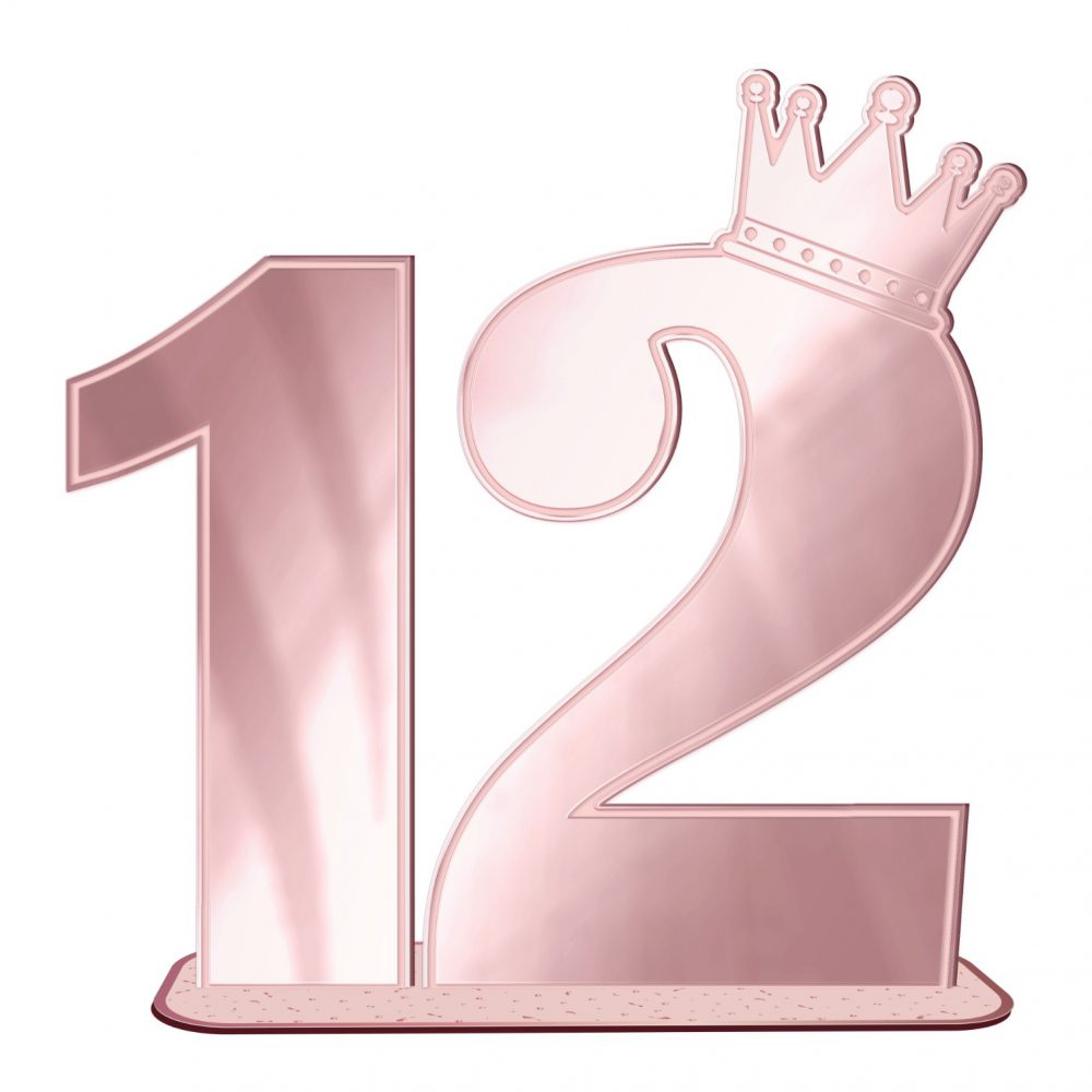 מרכז שולחן 12 לבת מצווה-30 ס”מ